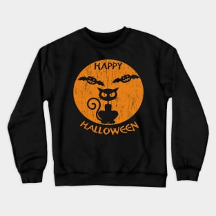 Happy Halloween Cat Crewneck Sweatshirt